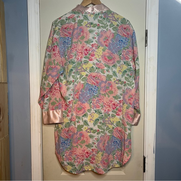 Vtg Victoria's Secret Gold Label Floral Nightgown Pajamas Medium Sleepwear EUC - Picture 4 of 4